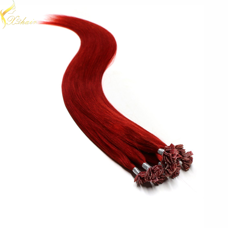 Wholesale price remy italian keratin double drawn 1g flat tip human hair