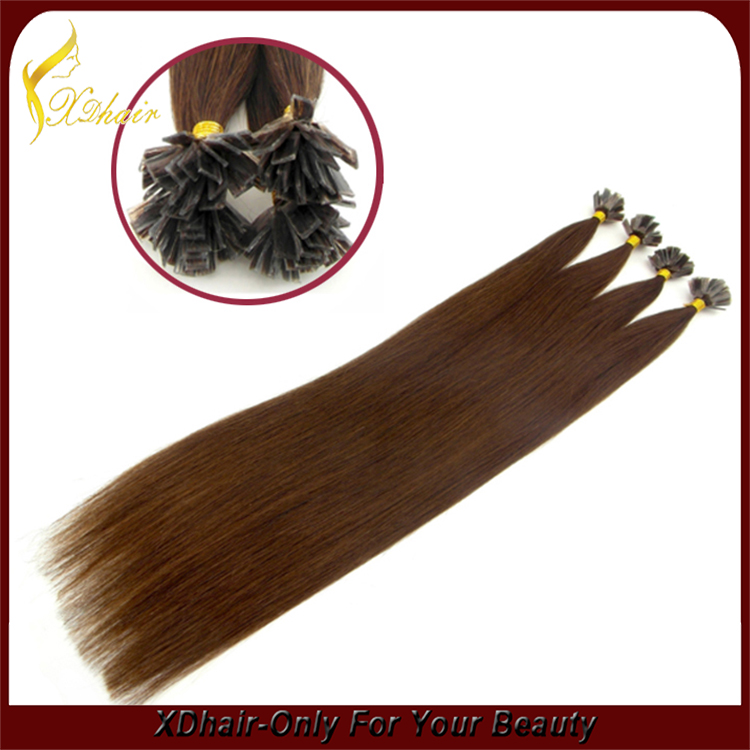 Wholesale price top quality 100% Brazilian remy human hair flat tip hair extension