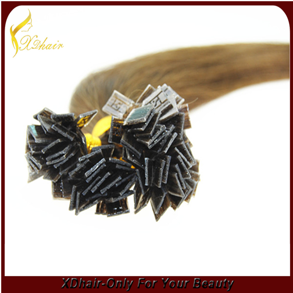 Wholesale virgin remy European hair ombre Two tone color pre bonded fusion Stick I tip extension