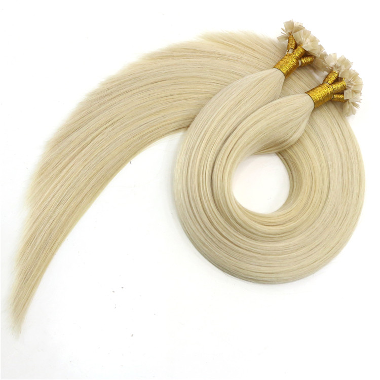 aliexpress china blonde color 60# cut from one donor 100% virgin brazilian remy human hair flat tip hair extensions