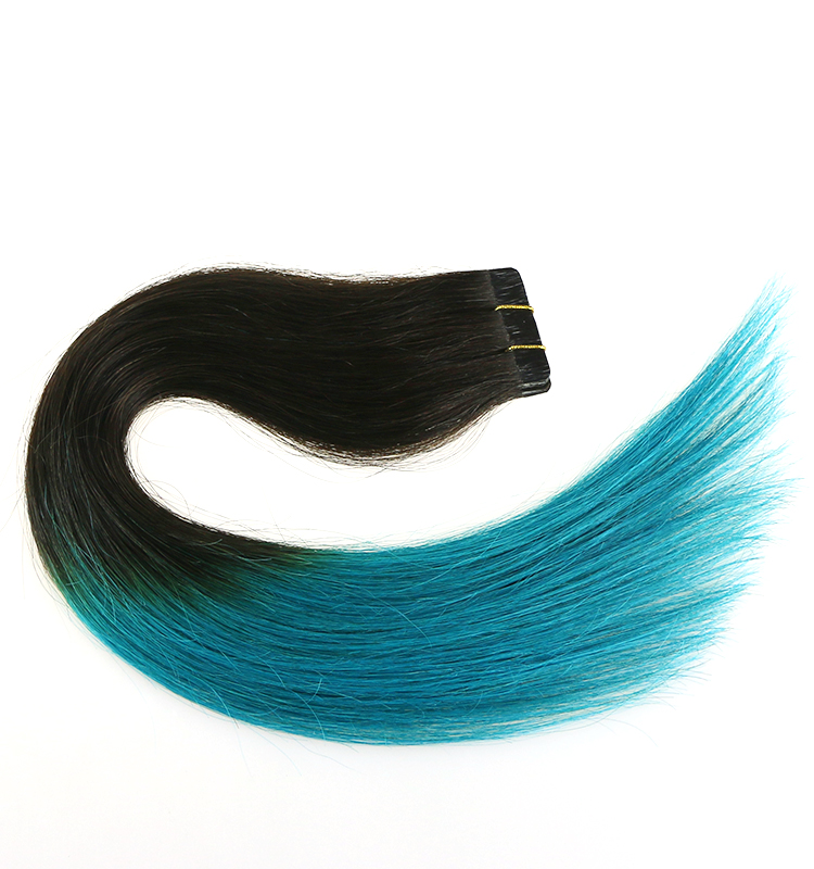 aliexpress indian temple hair ombre color skin weft 100% virgin brazilian indian remy human hair PU tape hair extension