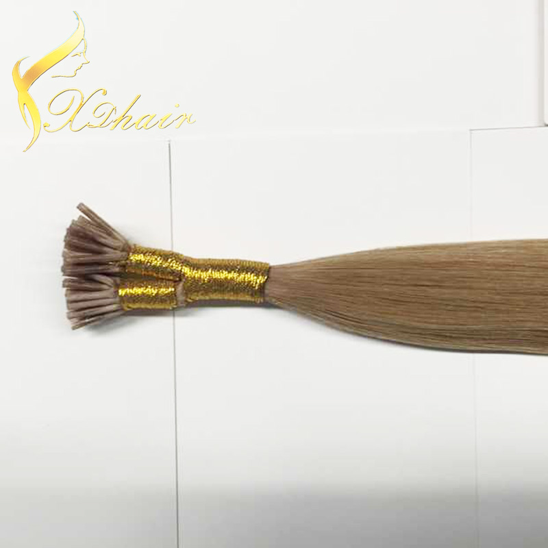 blonde color italian keratin I tip Hair extension