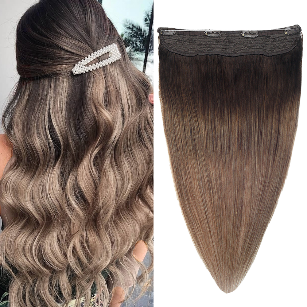 brazilian virgin hair extension Flip virgin in Halo hair extension human hair