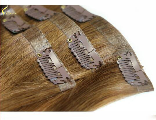 cynosure top quality brazilian hair wholesale clip in skin weft/clip in hair skin weft/clip in pu weft