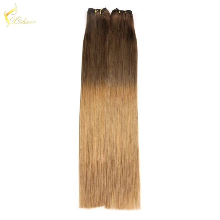exclusive ombre weft straight 22" real human hair extension