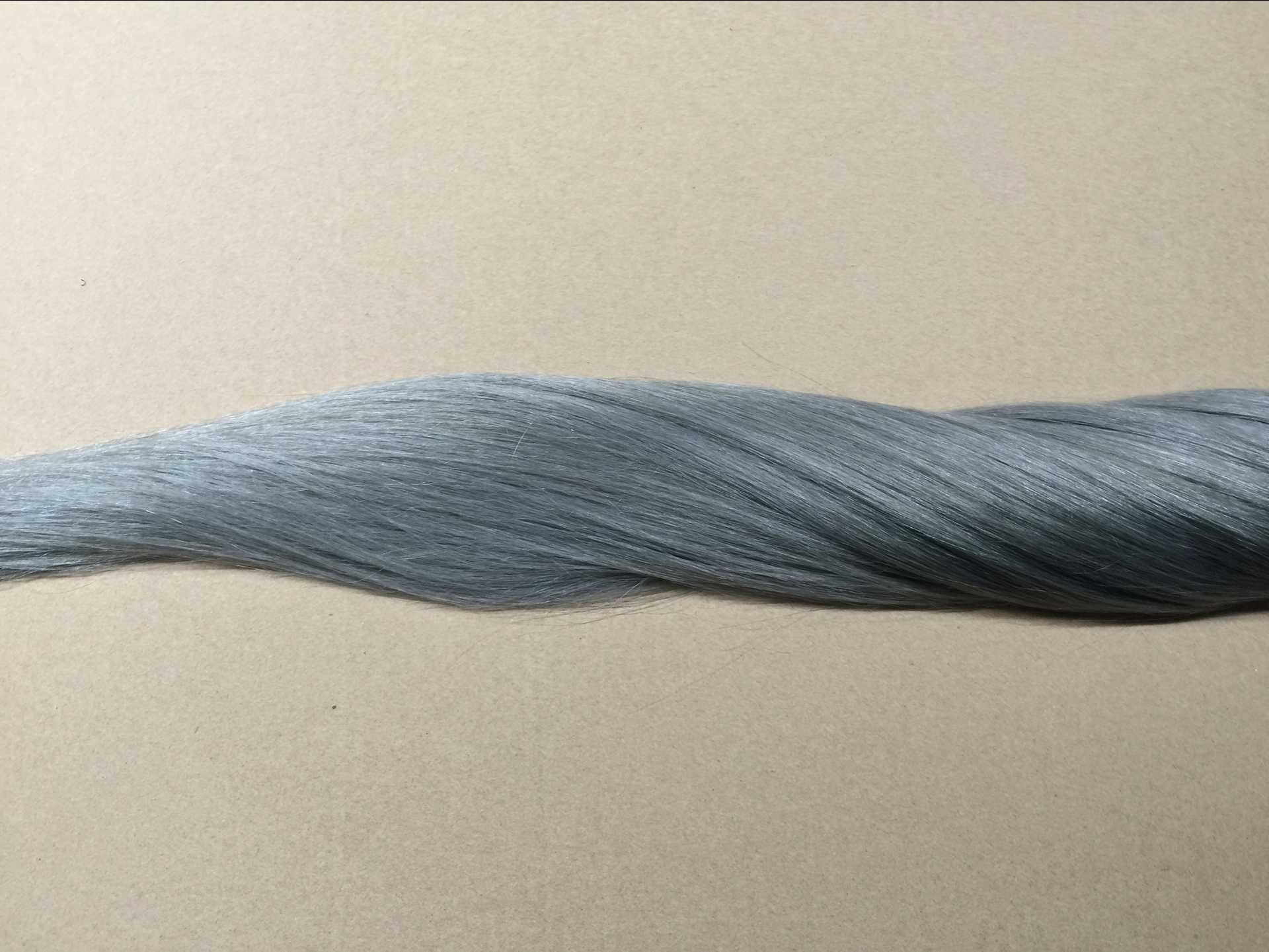 factory cheap price grey color  clip in hair extension