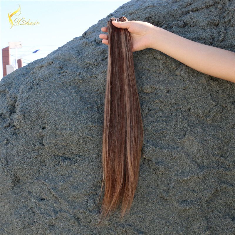 good quality factory price double weft piano color weft drawn tight virgin brazilian human hair weft china hair supplier