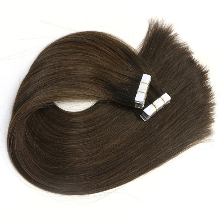 ombre color black blue virgin brazilian indian remy human PU tape hair extension