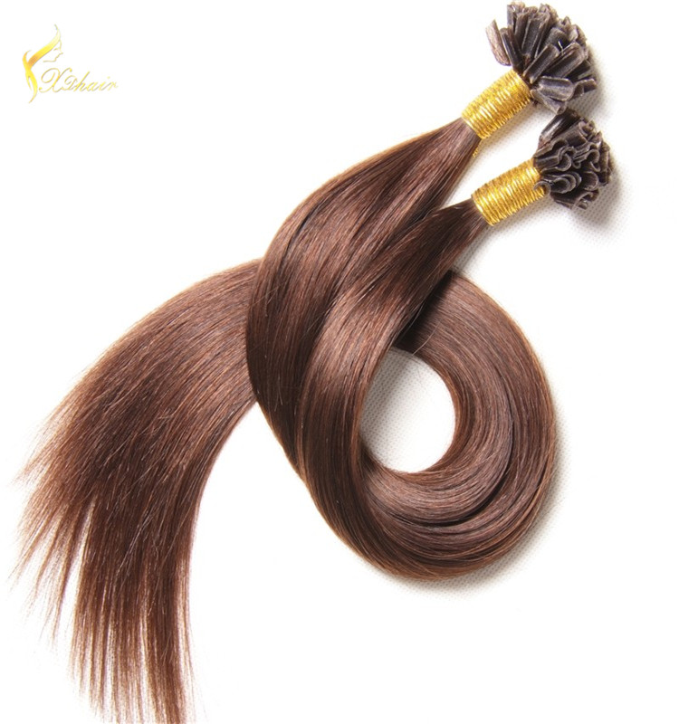 premium quality no tangle nail hair extension remy u tip 100 human hair