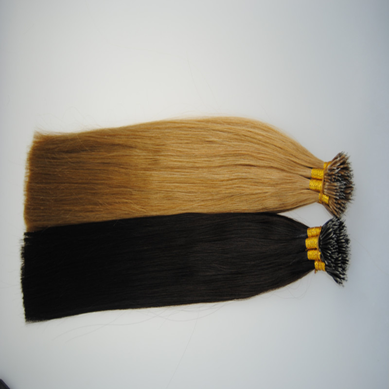 pure brazilian  nano ring virgin remy hair extension
