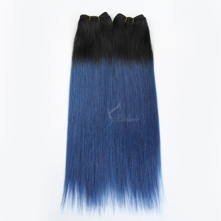 top quality virgin european hair two tone ombre color human hair weaves