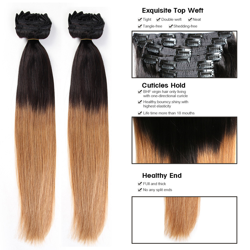 weavon hair brazilian clip in remy hair extensions 160g