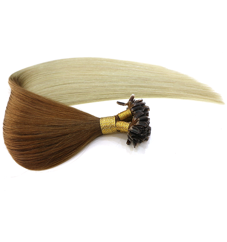 wholesale factory price full cuticle cut from one donor 100% virgin brazilian remy human hair cheap U nail tip hair extension