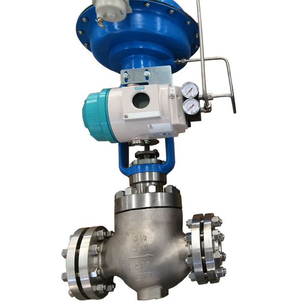 Actuador neumático de 1 1/2 '' 300LB CF8 RF con válvula de control neumática de explosión Siemens