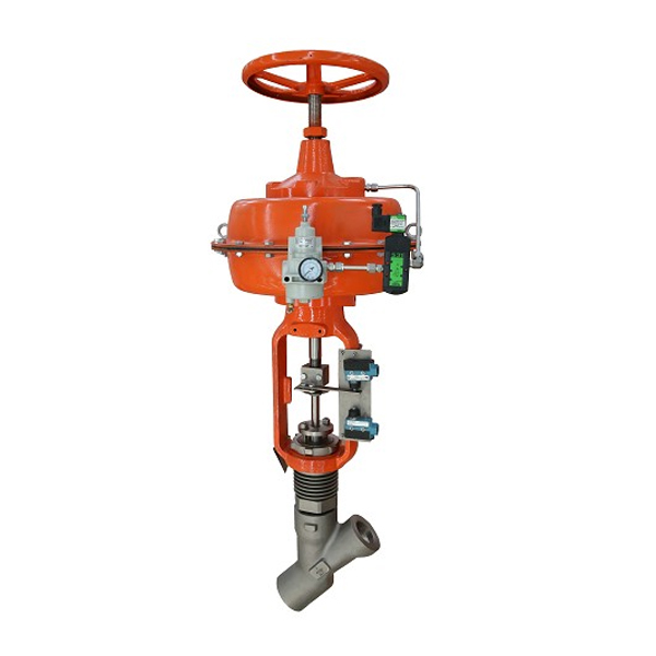 1 '' 300LB A182 F22 SW diafragma de extremo neumático con rueda de mano tipo Y válvula de drenaje de la planta de energía