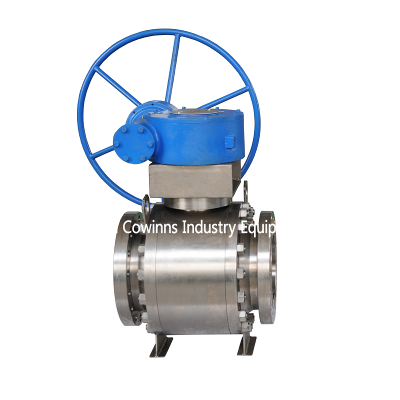 10 '' 150LB ASTM B381 F2 Válvula de bola Asiento RPTFE Brida RF Puerto completo Engranaje helicoidal flotante Rueda manual