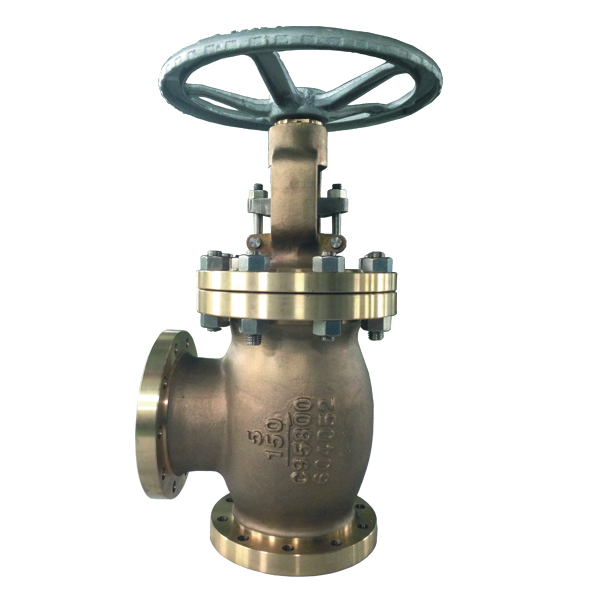 5'' C95800 150LB FF handle wheel angle globe valve