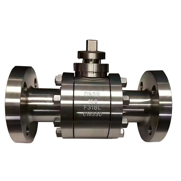 DN50 PN160 F316L RF flange 3pc full port floating level operated ball valve