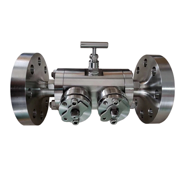 manual operate 2'' 1500LB ASTM A 182 F55 RTJ connection 2 floating balls and 1 needle valve DBB (double block and bleed) valve