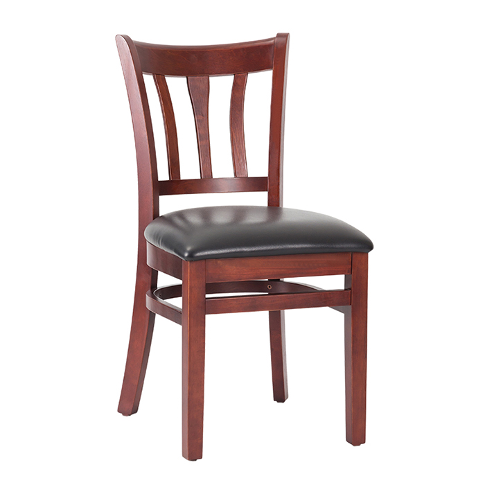 China Modern Vertical Slat Wood Dining Chair Manufacturer