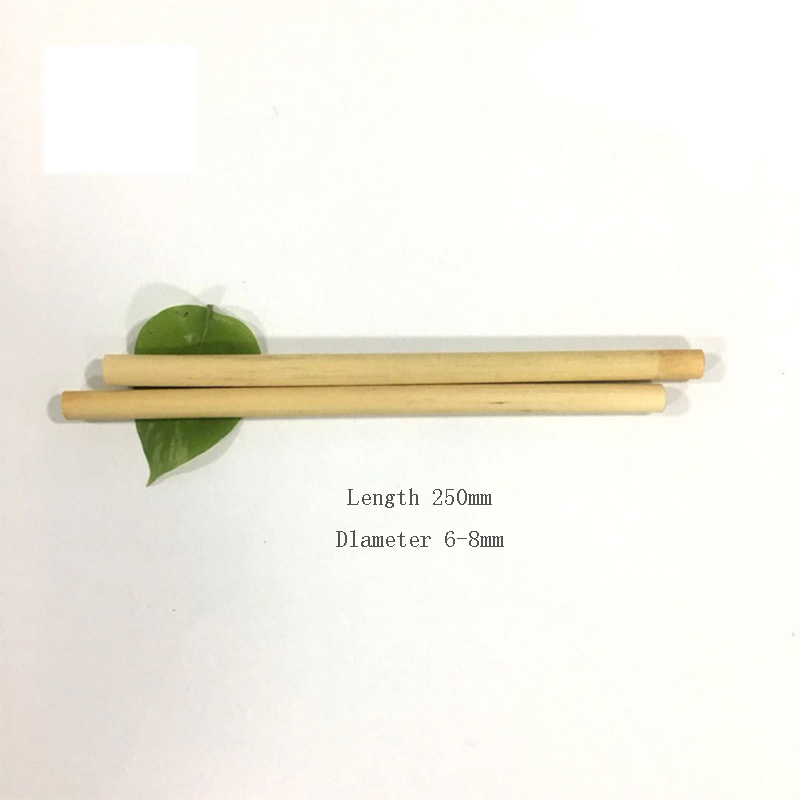 250 mm de longitud, 6-8 mm de diámetro, libre de tóxicos y seguro 100% biodegradable fabricante de paja de lámina