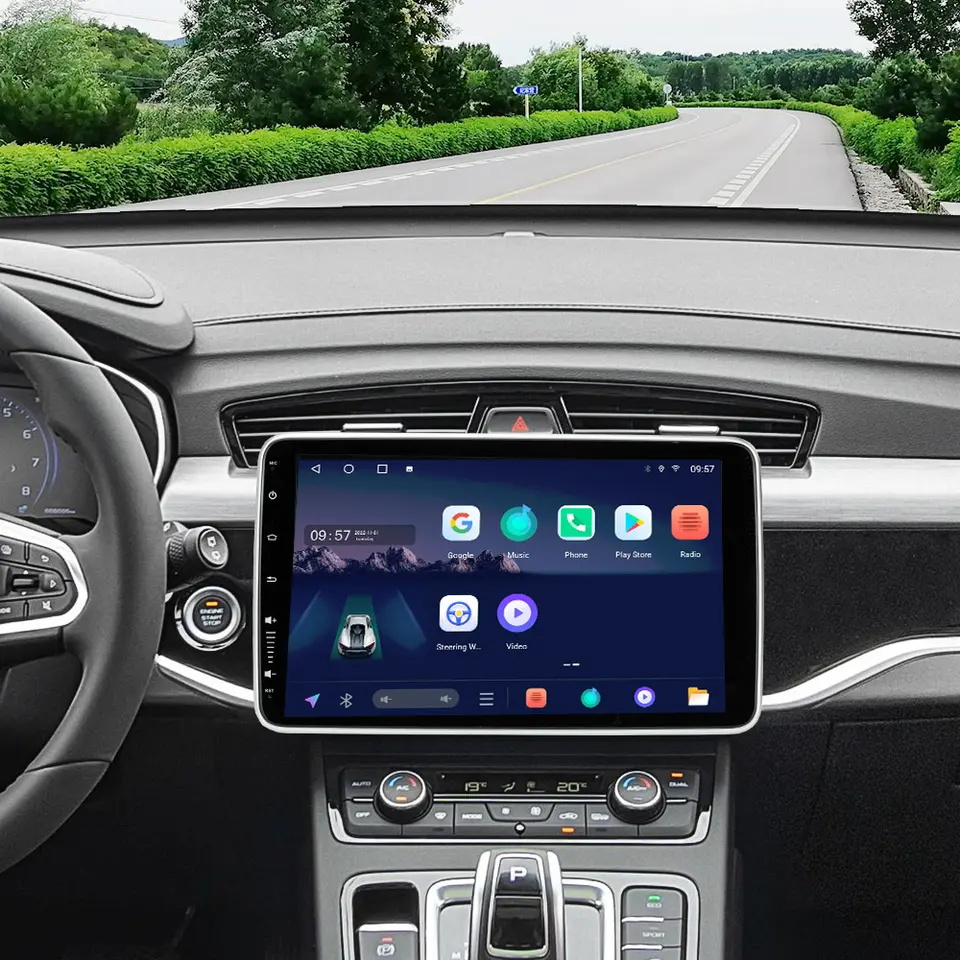10.1 pouce Android voitures stéréo avec lecteur de voiture rotatif automatique écran tactile avec une voiture play gps navigation auto radio