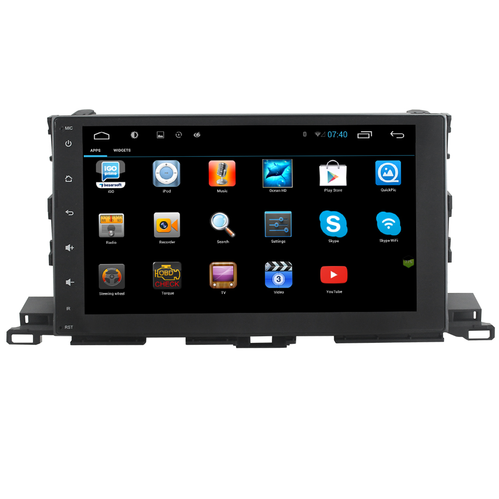 10.2'' Android 7.1 Toyota Highlander 2015  Car DVD GPS  ST-2698