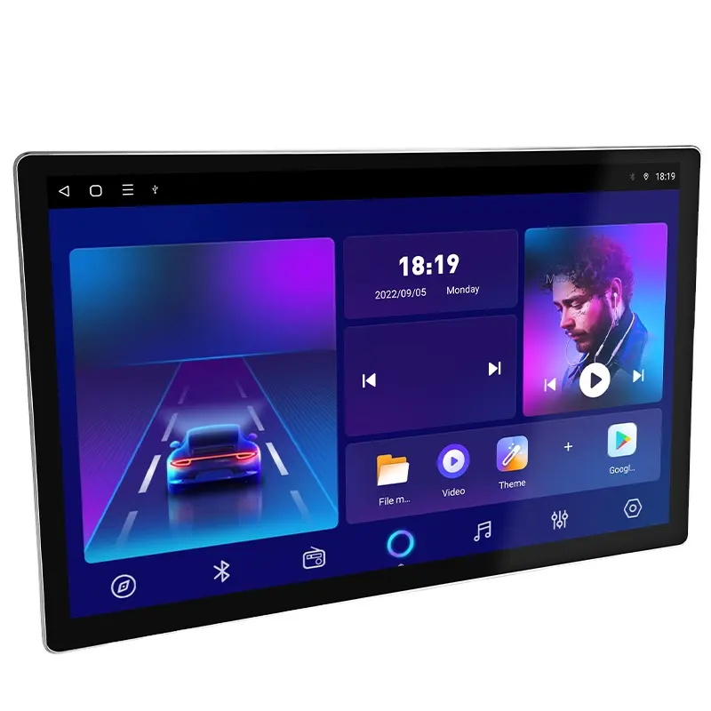 2K 13.3英寸触摸屏Android 13面板头单元48立体声DVD播放器汽车播放Android Car Radio
