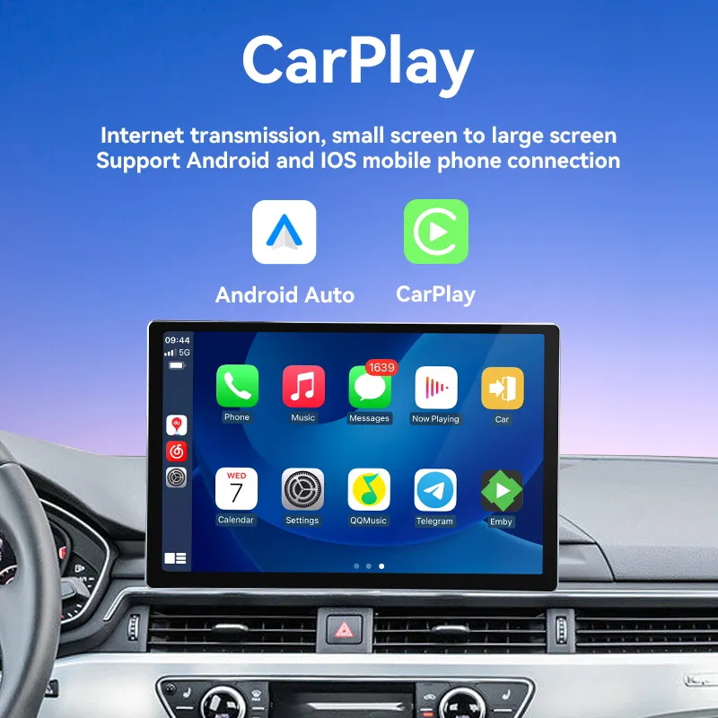 2K 13.3 inç dokunmatik ekran Android 13 Panel Kafa Ünitesi 48 Stereo DVD Oyuncu Araba Oynat Android Araba Radyosu