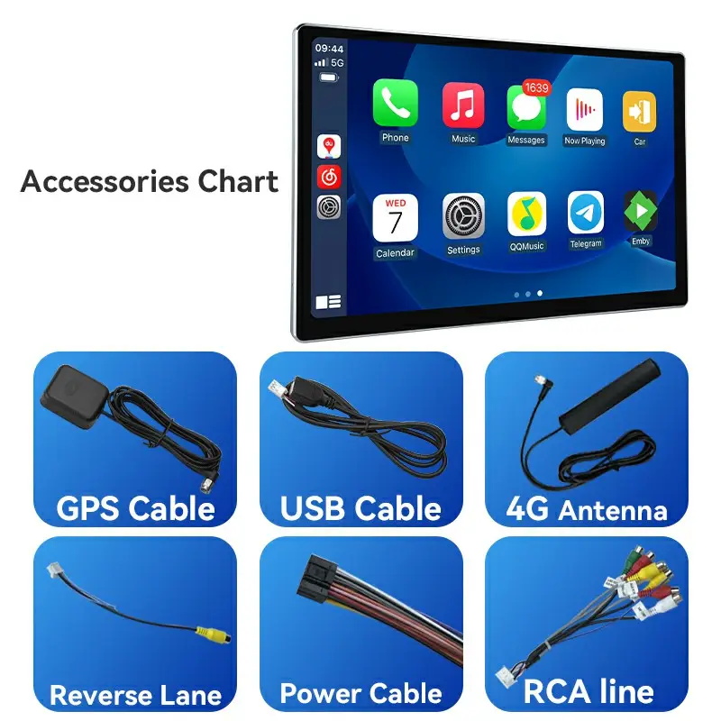 2K 13.3 inç dokunmatik ekran Android 13 Panel Kafa Ünitesi 48 Stereo DVD Oyuncu Araba Oynat Android Araba Radyosu