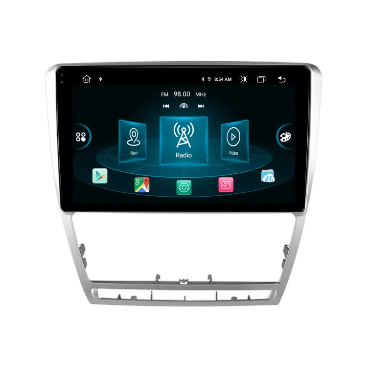 9 "การสนับสนุน Android ย้อนกลับกล้องย้อนกลับมุมมอง Mirrorring BT Video Radio Navigation Player สำหรับรถสำหรับ Skoda Octavia 2007- 2014