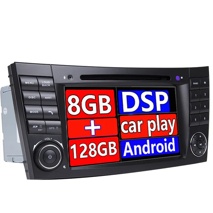 Android 12 Radio Car DVD Player GPS for Mercedes Benz E Class W211 E200 E220 E240 E270 E280 2002-2008 CLS W219 2/4+16/32/64