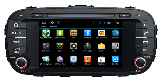 Android 7.1 Kia วิญญาณ 2,014 ดีวีดี gps รถ ST-7114C