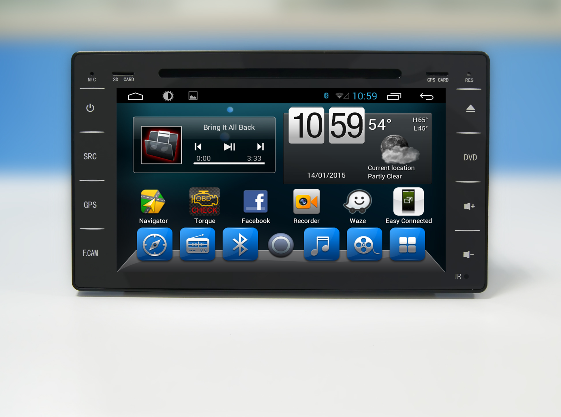 Android 7.1Quad Core 1024*600 Car DVD player GPS Navigation stere for 2016 toyota Hilux