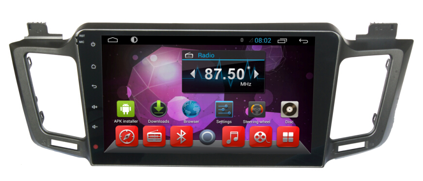 Android 7.1 Quad Core 1024*600 Car DVD player GPS Navigation stere for Toyota Rav4 2013
