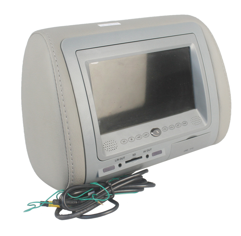 voiture lecteur dvd appuie-tête avec 7 '' Headrest DVD avec le bouton tactile / USB / SD / IR / émetteur FM et fonction de jeu