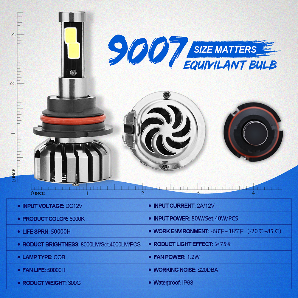 N7-9007 voiture phares Led