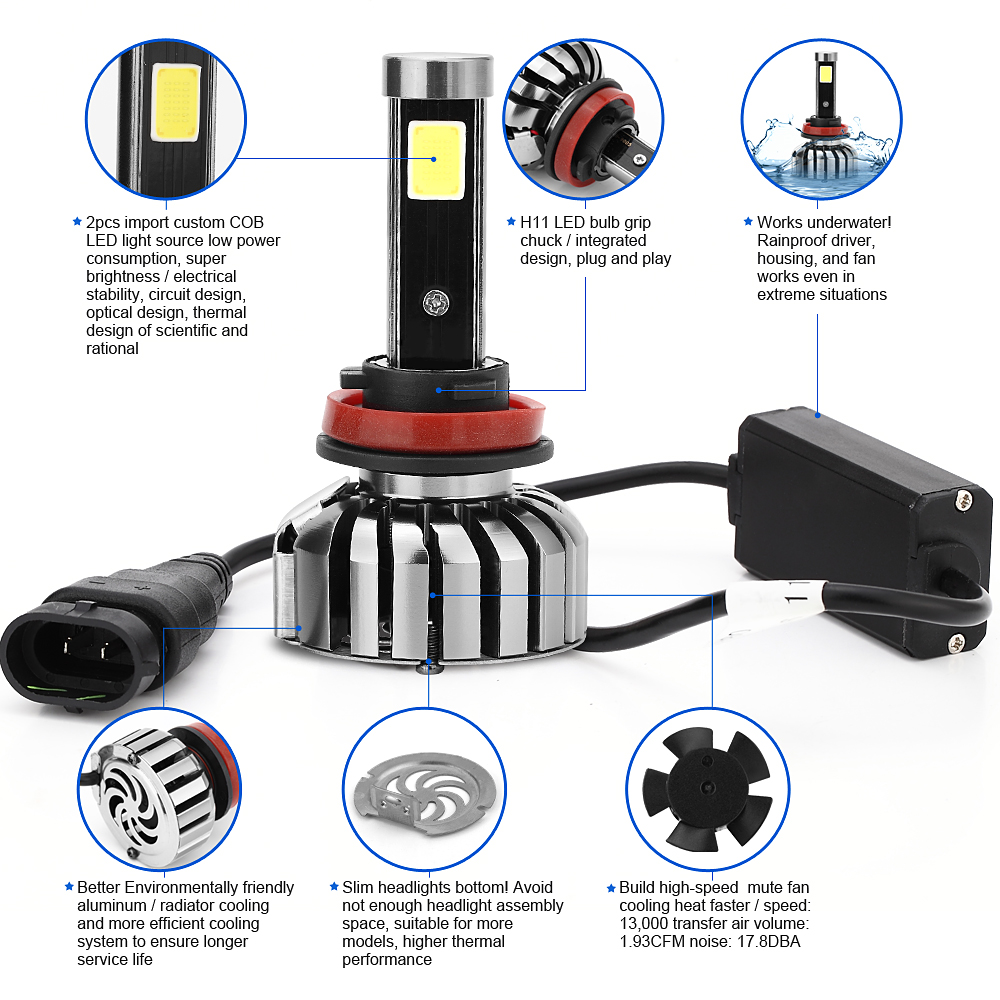 N7-H11 coche Led Linternas