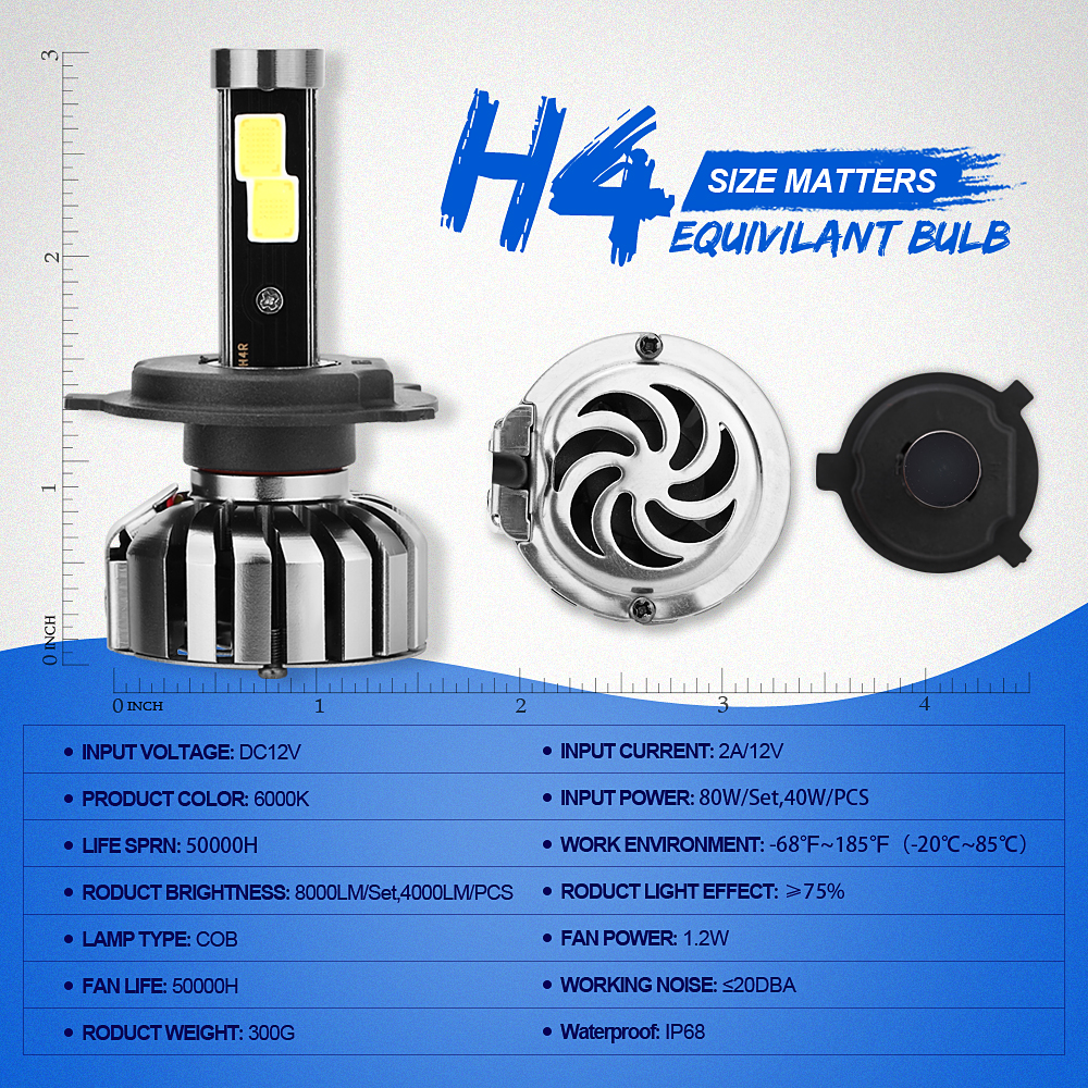 N7-H4 voiture phares Led