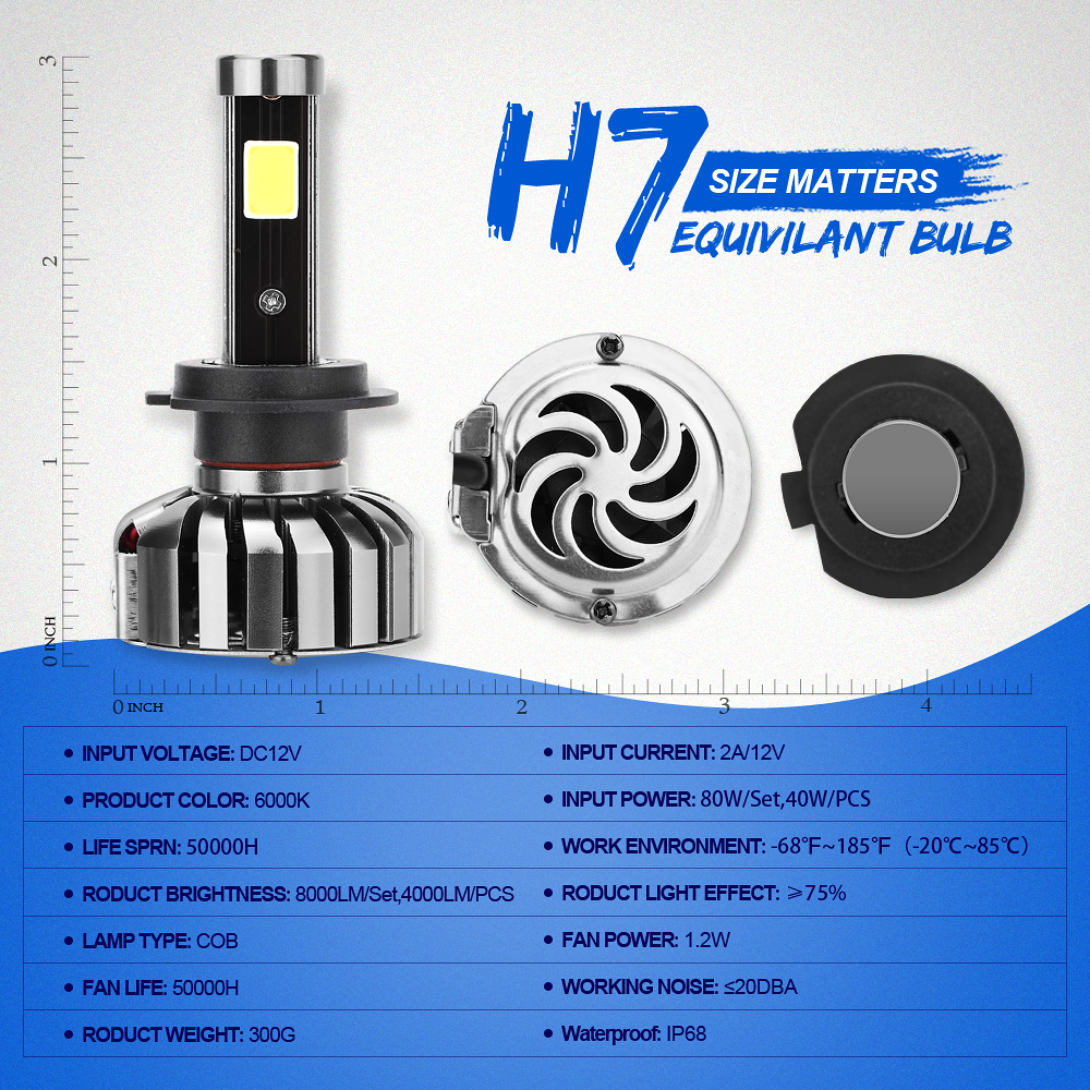 N7-H7 voiture phares Led