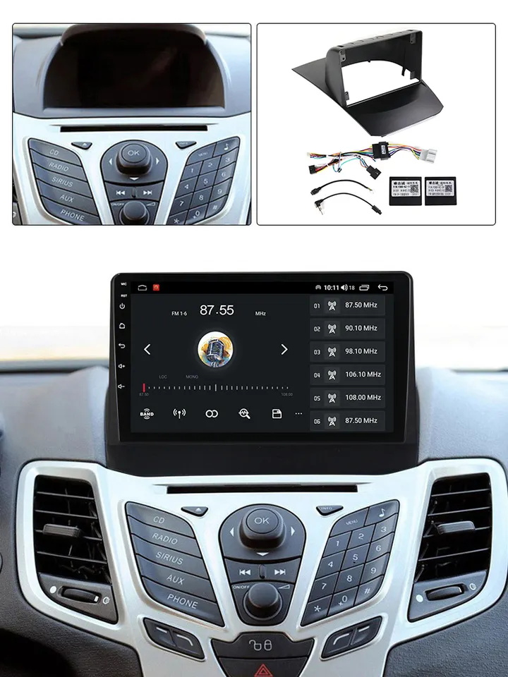car multimedia player Fascia frame car dvd player car video frame for Ford Ranger Fiesta Transit S-MAX Mondeo Kuga F150
