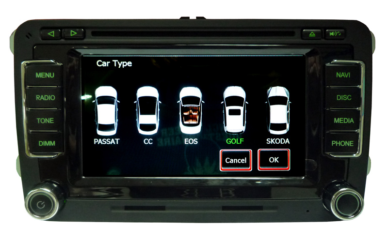 Car DVD for Volkswagen e Skoda ST-ANS610