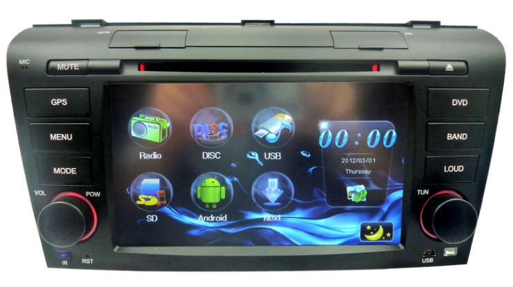Eski Mazda 3 Araba GPS Navigasyon ST-7003 için Oto DVD