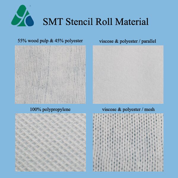 55 ٪ Woodpulp 45 ٪ البوليستر SMT آلة الاستنسل لفة لآلة الطباعة