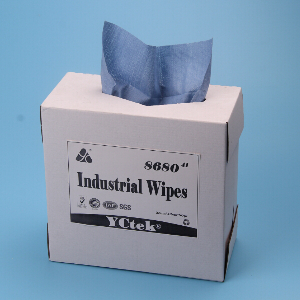 여분의 흡수성이있는 블루 비 짠 직물 일반 클리닝 와이프