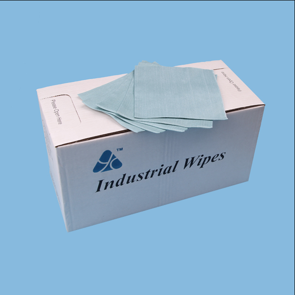 China Manufacturer Woodpulp Polyester Spunlace Cleaning Cloth,1/4 fold