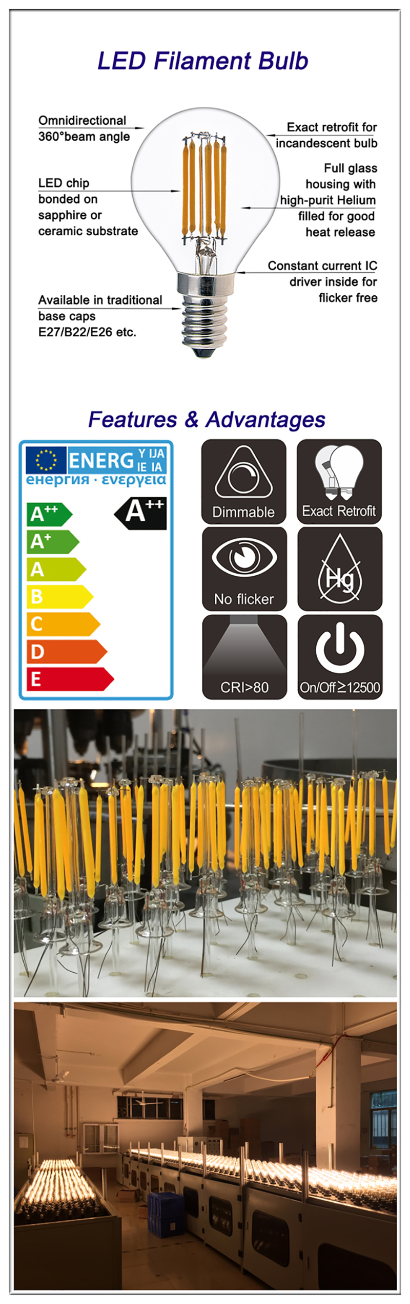 China LED Filament bulb Manufacturer