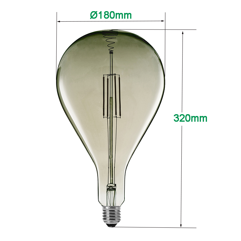 4W 180mm led-gloeilampen oversize