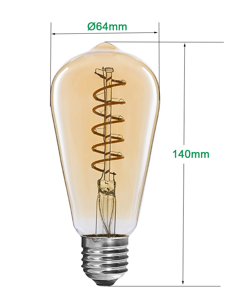 Klasik Esnek LED Filaman ampuller ST64 4W