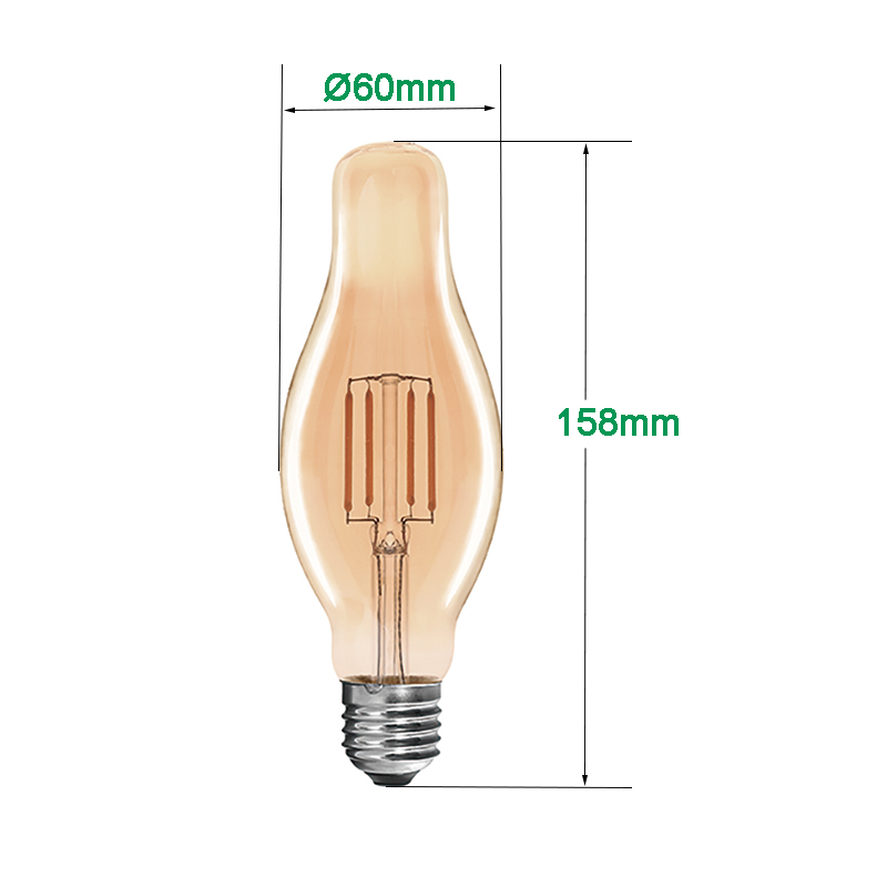 Klassiska S60 LED glödlampor 4W